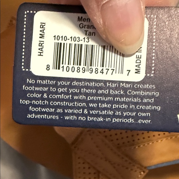 Hartmann Tan and Blue Men's Sandals - Picture 4 of 8